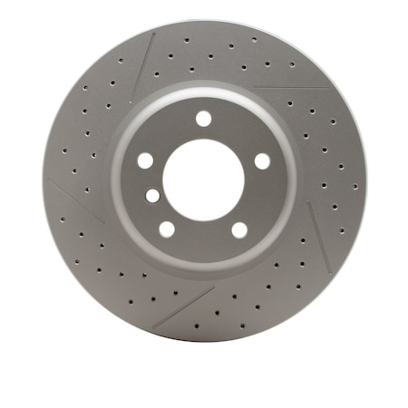 Dynamic Friction Co GEOSPEC Coated Rotor - Drilled and Slotted, Geospec Coated, Front 634-31085